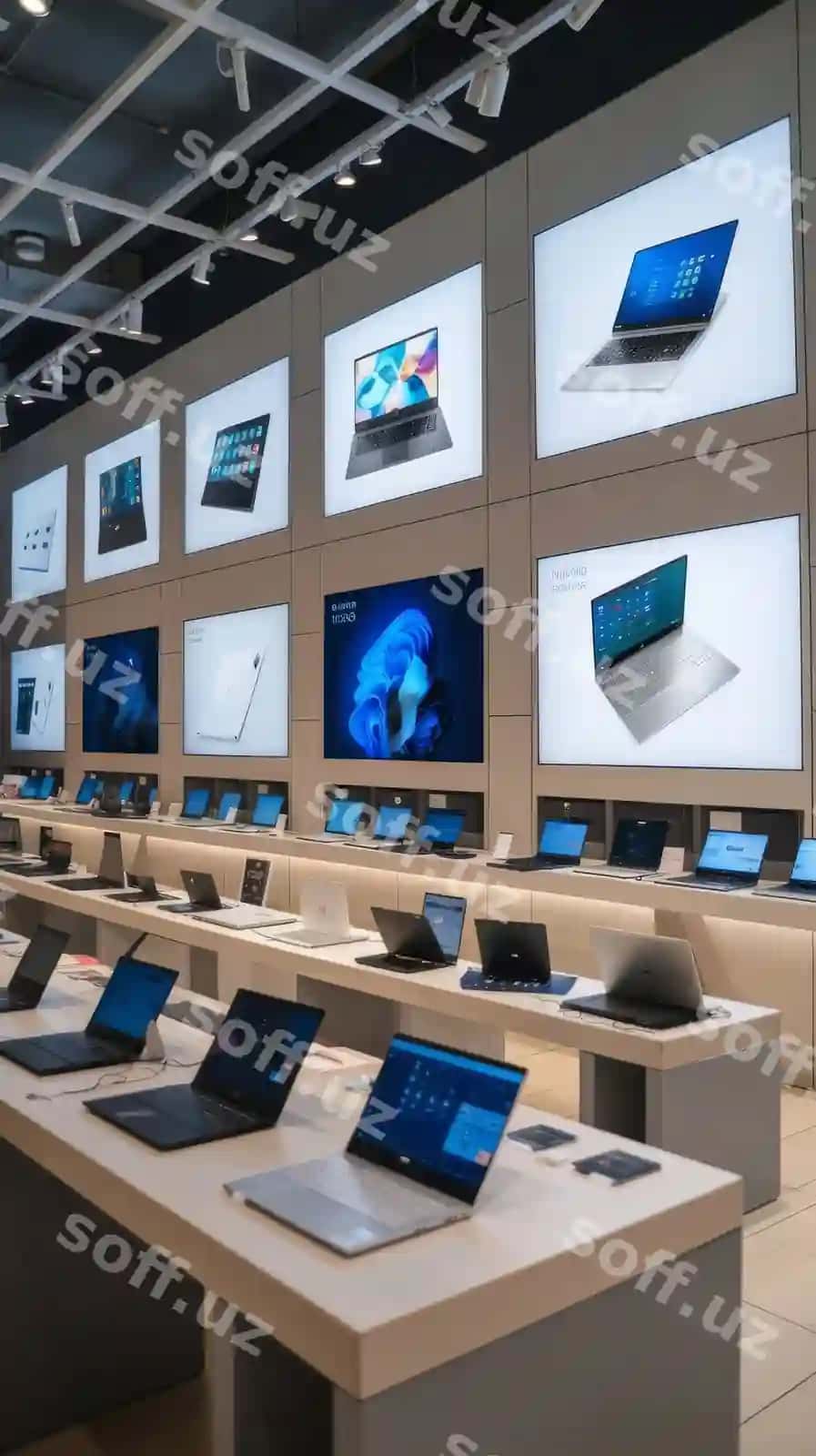 Sotish zamonaviy noutbuklar elektronika do'konlari ko'rgazma zali uskunalari so'nggi modellar | Sale modern laptops electronics stores exhibition hall equipment latest models