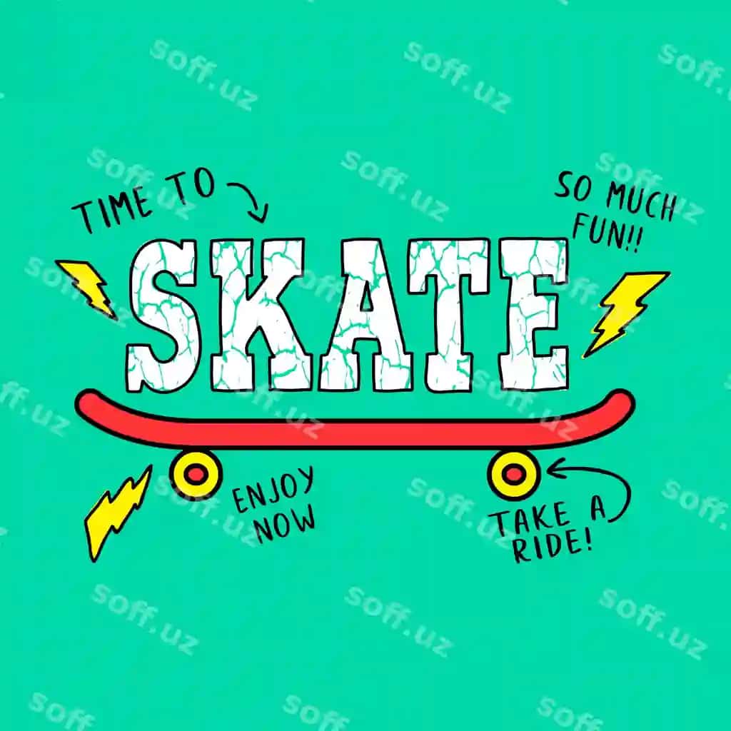 Vektor skateboard grunge matn | Vector skate board grunge text