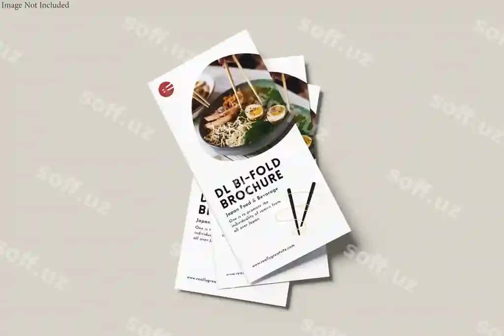 DL bifold broshyr namunasi | Dl bifold brochure mockup