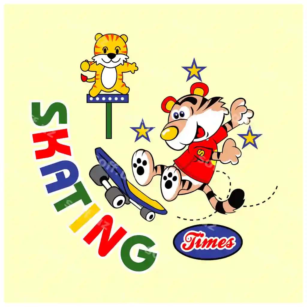 Bola sher sport dizayn karyokat vektor illustratsiyasi | Kid tiger sport design cartoon vector illustration