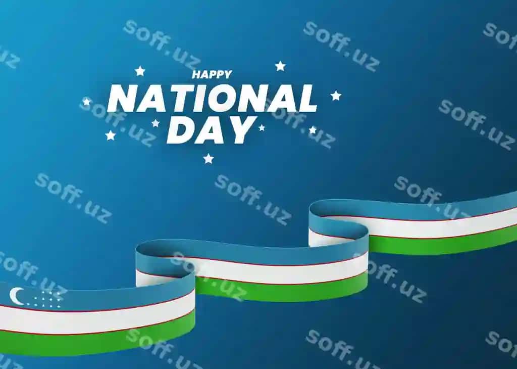 O'zbekiston bayrog'i dizayni milliy mustaqillik kuni bannerini tahrirlash mumkin | Uzbekistan flag design national independence day banner editable