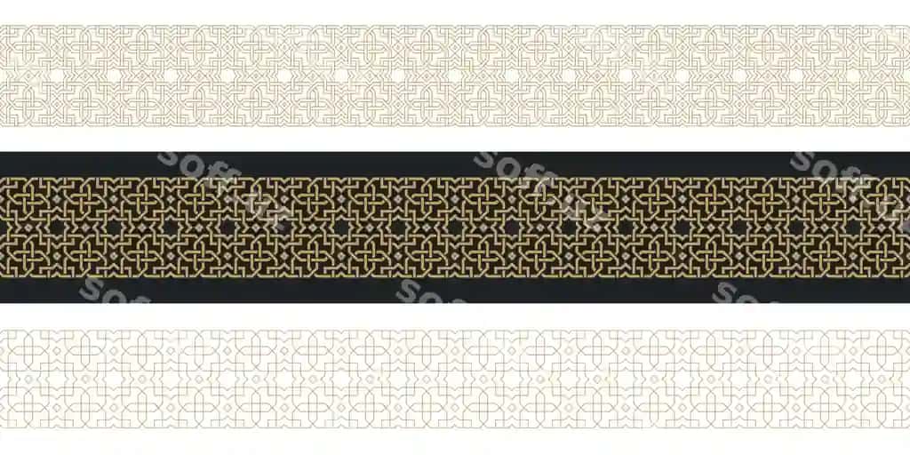 Tekis chiziqlar naqshi haqiqiy arab uslubi | Seamless strokes pattern authentic arabian style