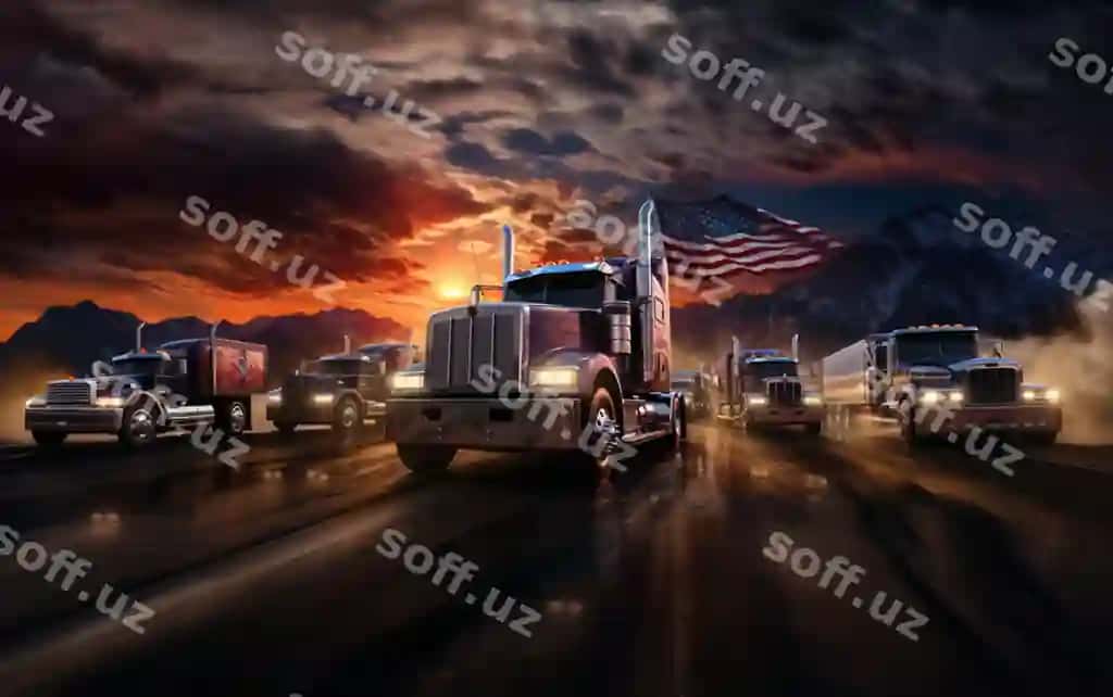 Yuk avtomobillari kecha qo'shila sun'iy intellekt to'g'irlab chiqgan | Trucks evening adventure generated by ai