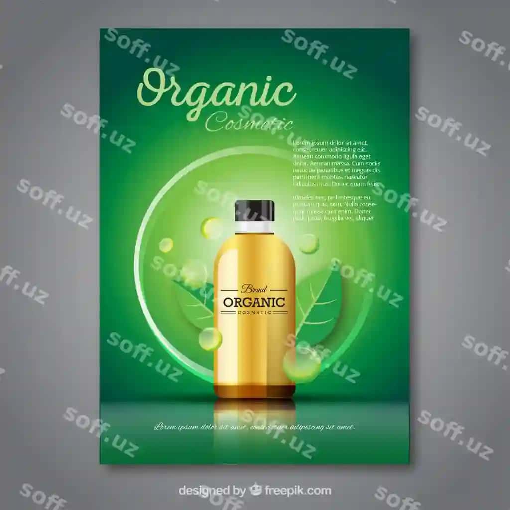 Yashil broshyura organik kosmetik | Green brochure organic cosmetic
