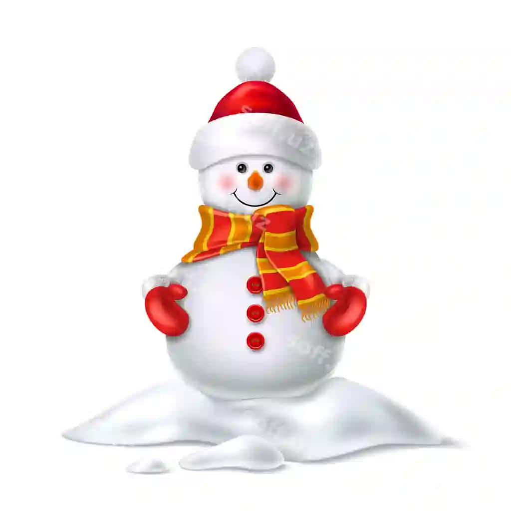 Vektor chiroyli realistik qor bobosi qorapchalar poyabzal shapka | Vector cute realistic snowman mittens scarf hat