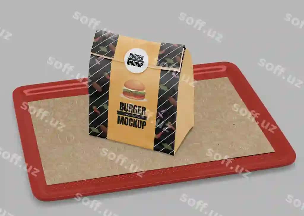 Tezkor ovqatlar uchun qadoqlashning namuna dizaynini ko'rish | View fast food packaging mock up design