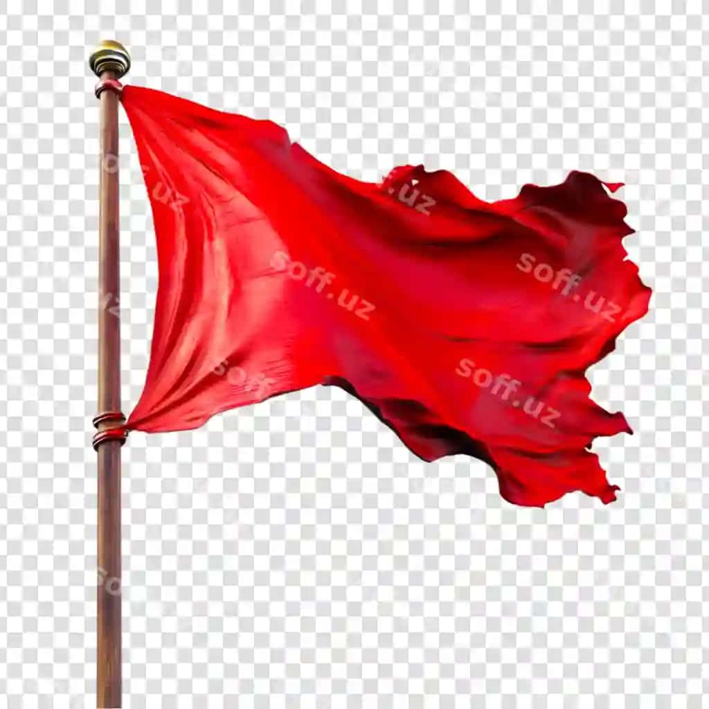 Qizil bayroq chayqalayotgan shamol shoshilinch xavf haqida | Red flag flapping wind urgent warning danger