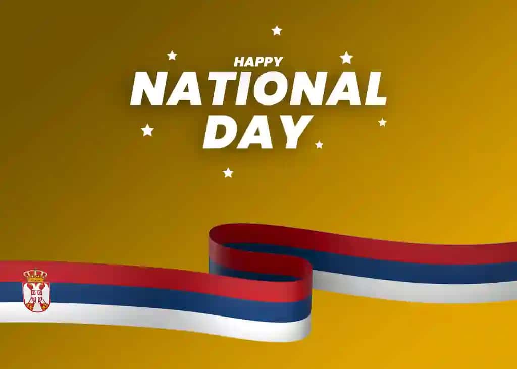 Serbiya bayrog'i elementi dizayni milliy mustaqillik kuni banner lentasi | Serbia flag element design national independence day banner ribbon