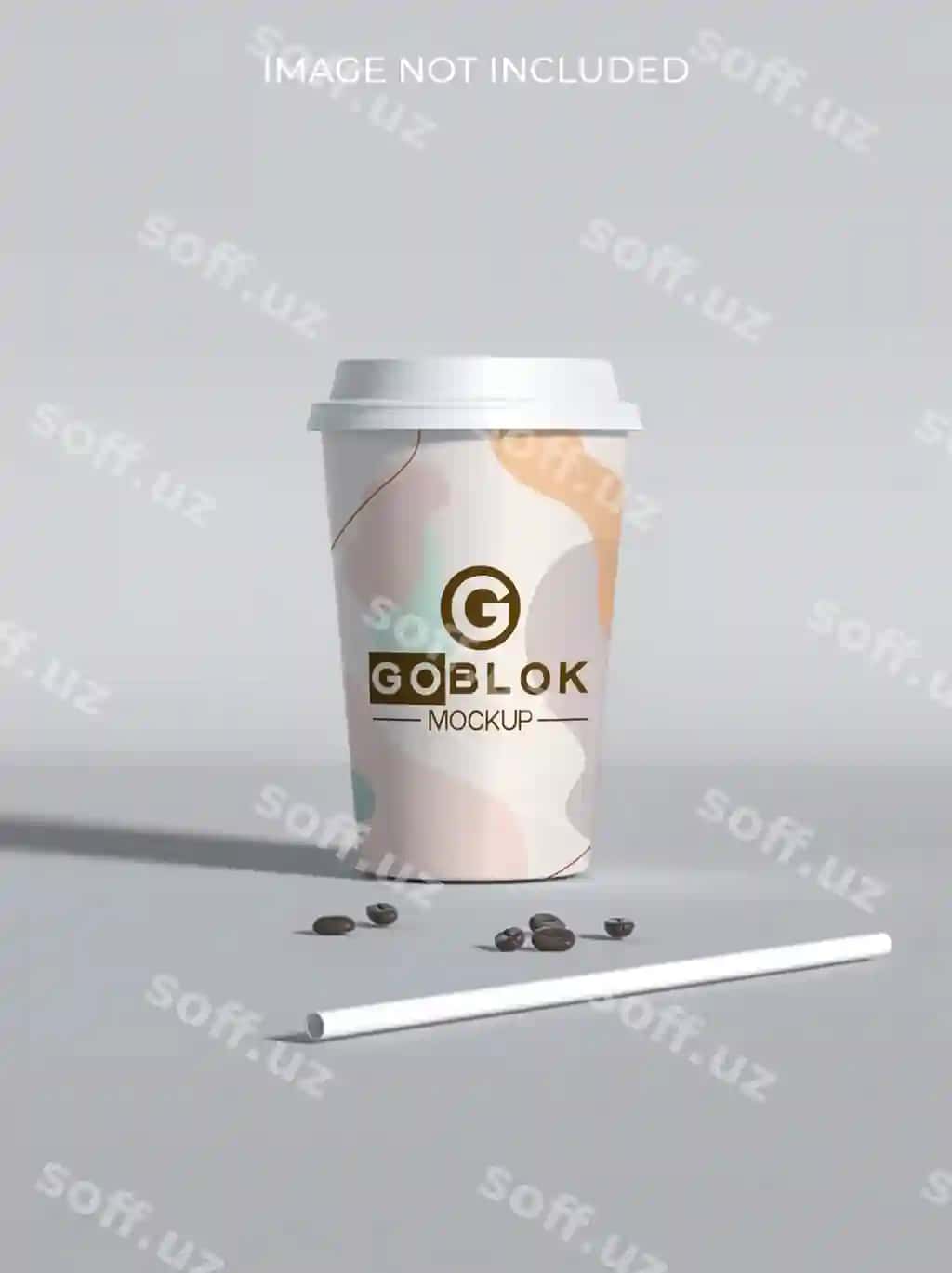 Plastik qahveh kupasi mockup | Plastic coffee cup mockup