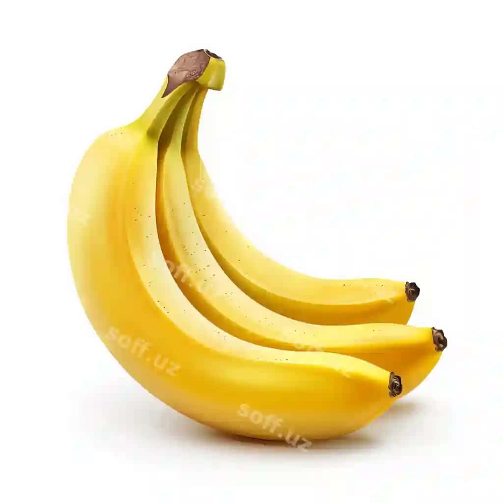 Tabiiy yangi banan izolyatsiya qilingan oq fon | Natural fresh bananas isolated white background