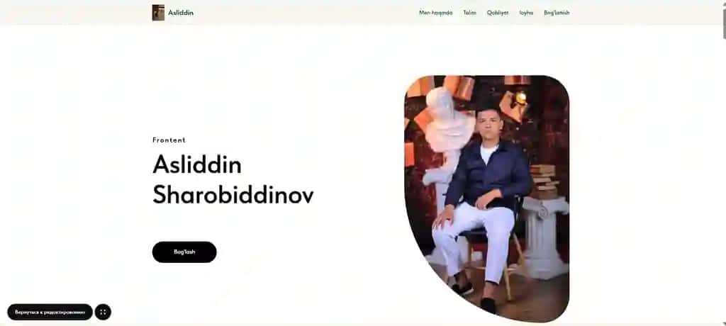 Zamonaviy HTML Landing Page — Biznes uchun