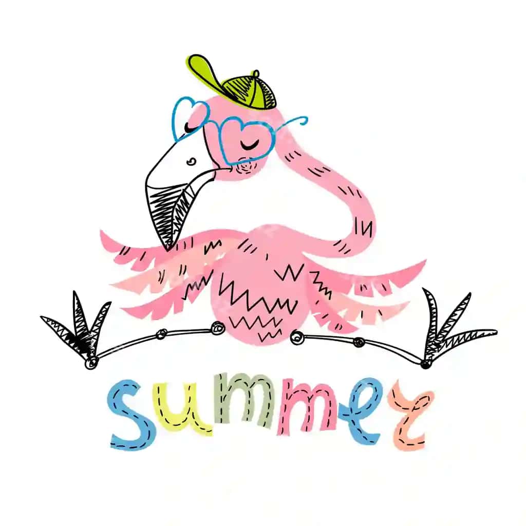 Mazali flamingo bilan ko'ziqli shapkali | Funny flamingo with glasses cap