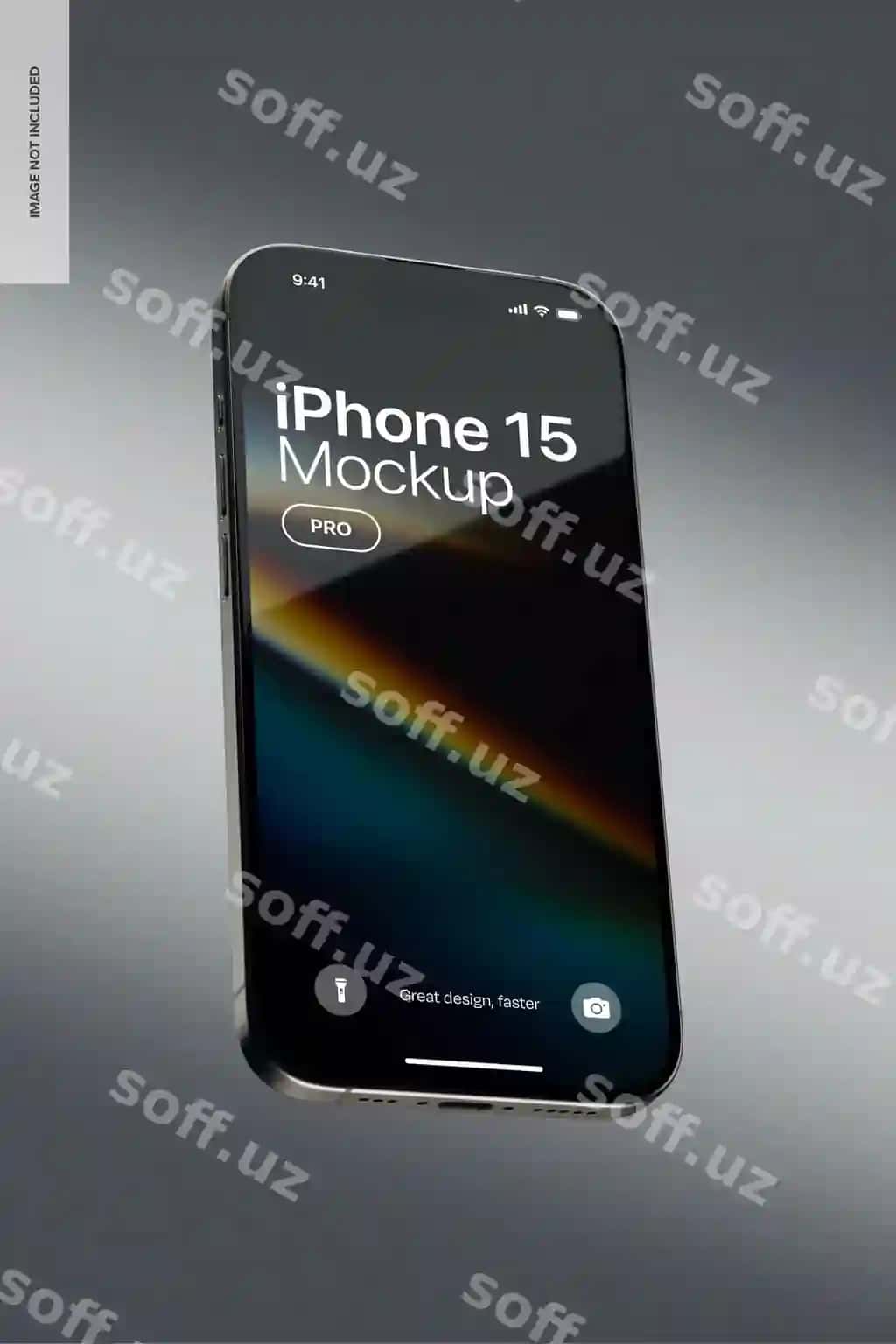 Spotlight maketi bilan Iphone 15 pro | Iphone 15 pro with spotlight mockup