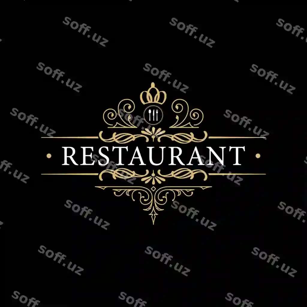 Monogramma elementlari bilan bezatilgan restoranlarning logotip shablonlari | Logo templates with monogrammed elements flourish ornaments restaurants