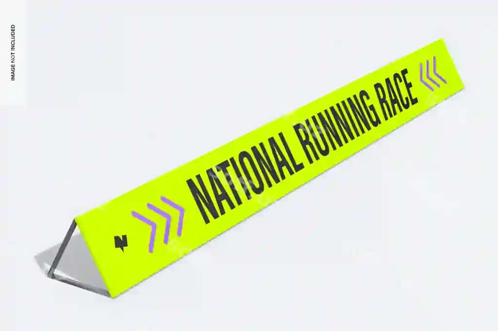 Sport pol to'siq namunasi chap tomondan ko'rinish | Sport floor barrier mockup left view 2