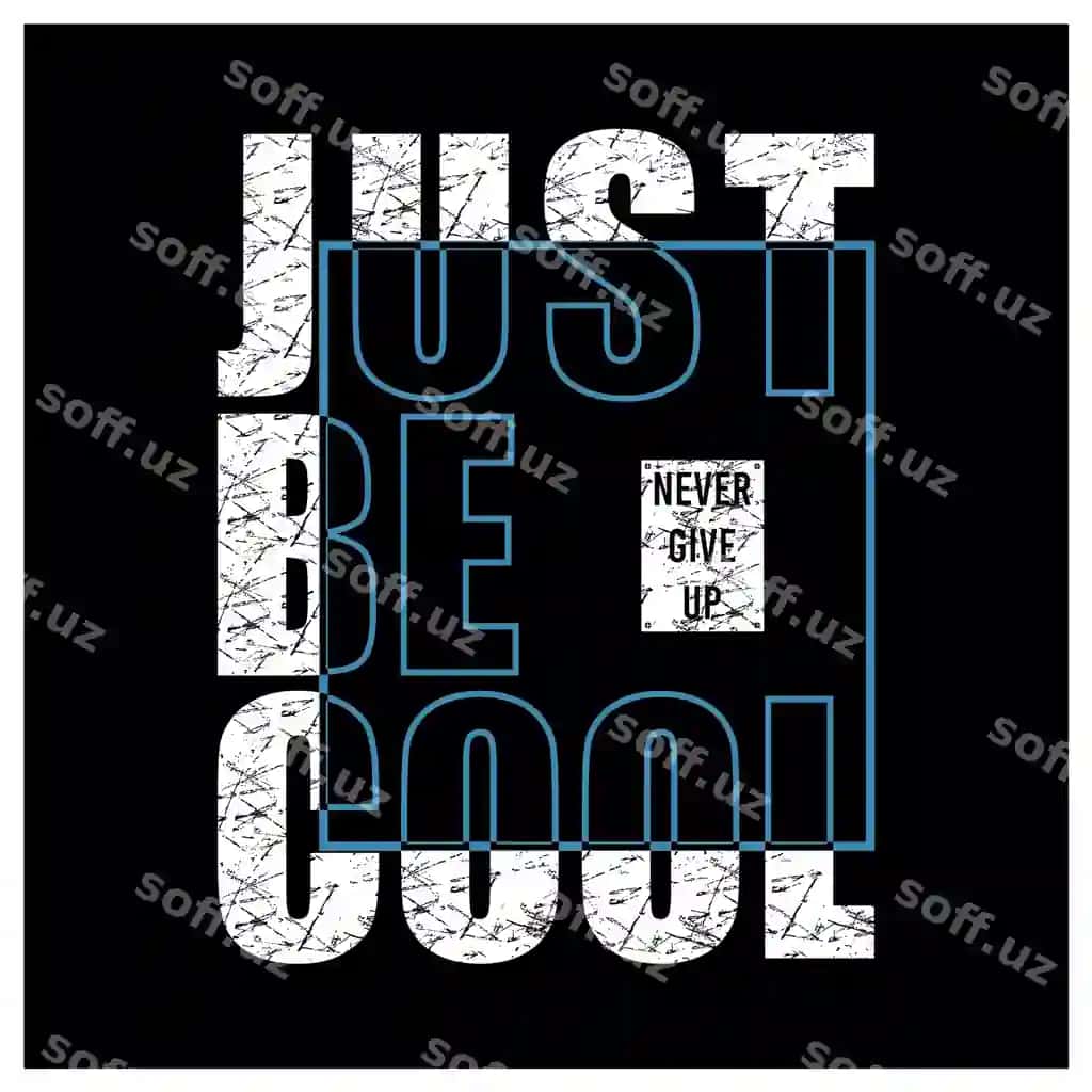 Faqat so'ng so'ng bo'ling slovanli grafik futbolka dizayni | Just be cool slogan graphic t shirt design