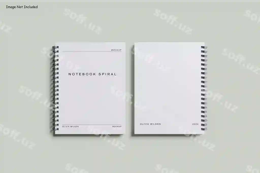 Spiral daftar maketining taqdimoti | Spiral notebook mockup presentation