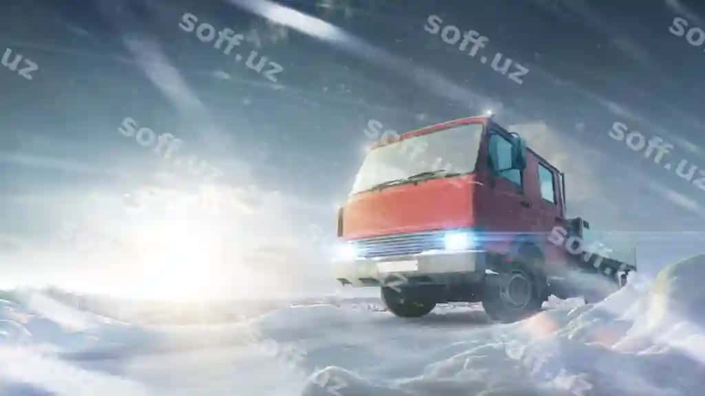 Yuk ajoyib qishon yo'li shom qish qorqoq qish | Truck wonderful countryside road sunset winter snowfall winter