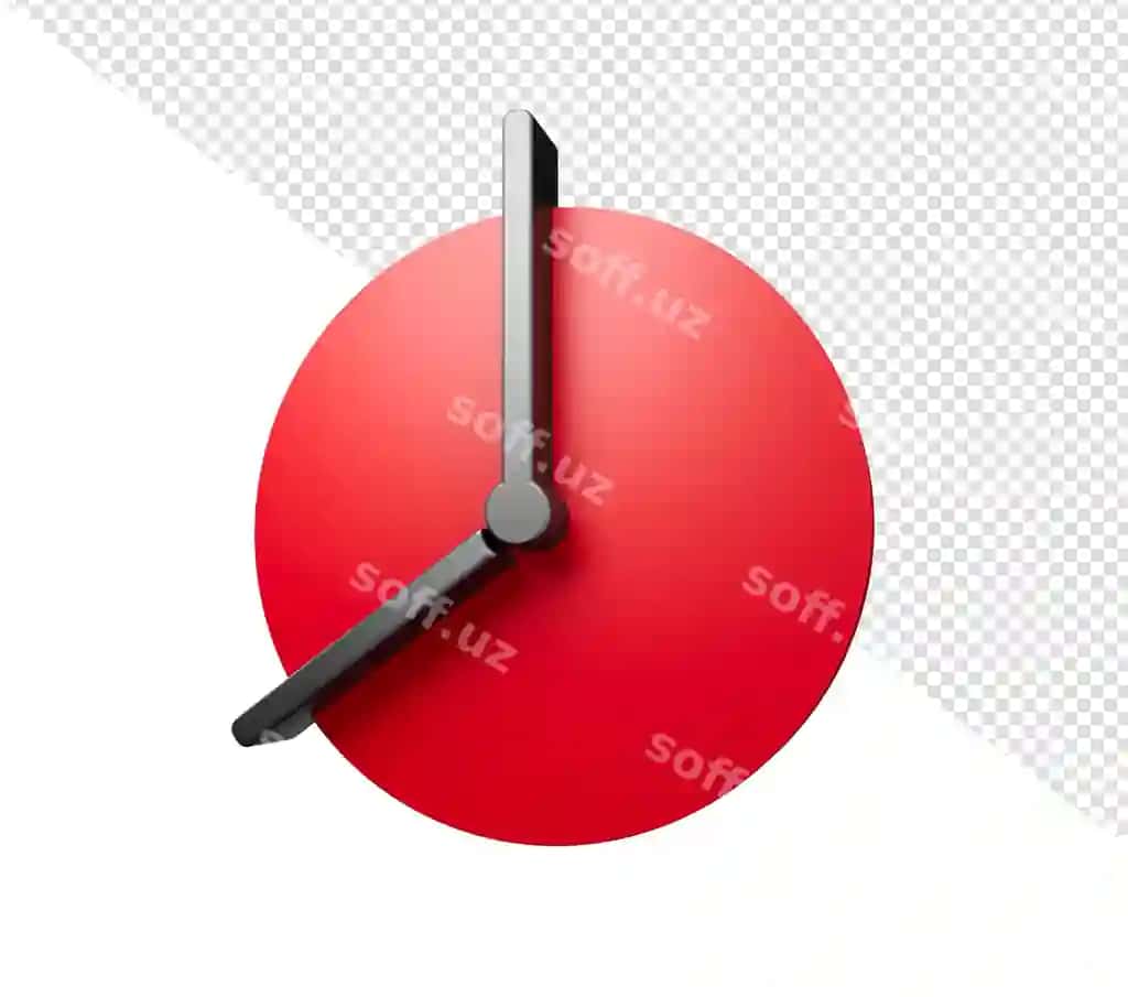 Devor soati ajraltirilgan, ajraltirilgan fonda, sakkiz soat, qizil soat | Wall clock isolated isolated background eight o clock red clock