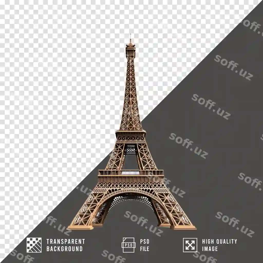 Eyfel minorasining shaffof foni | Eiffel tower transparent background
