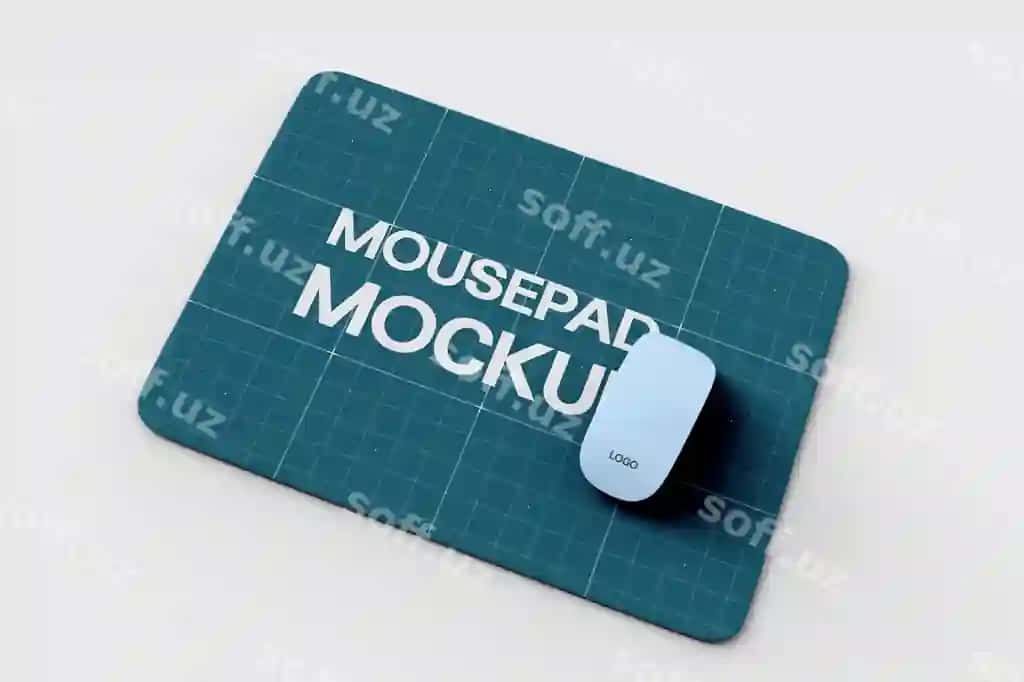Mushina maykubi o'zgartiriladigan orqa fon rangi | Mousepad mockup changeable background color