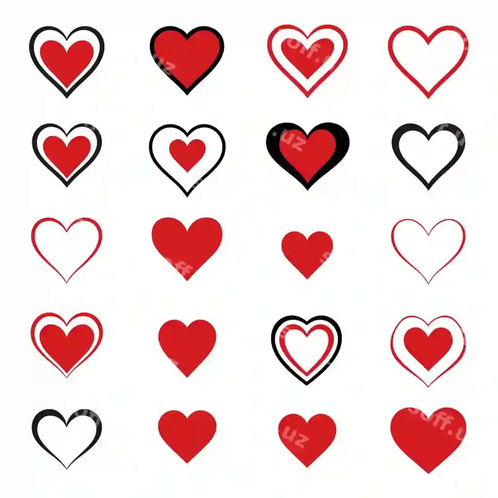 Bepul vektor yurak to'plami | Free vector heart collection set