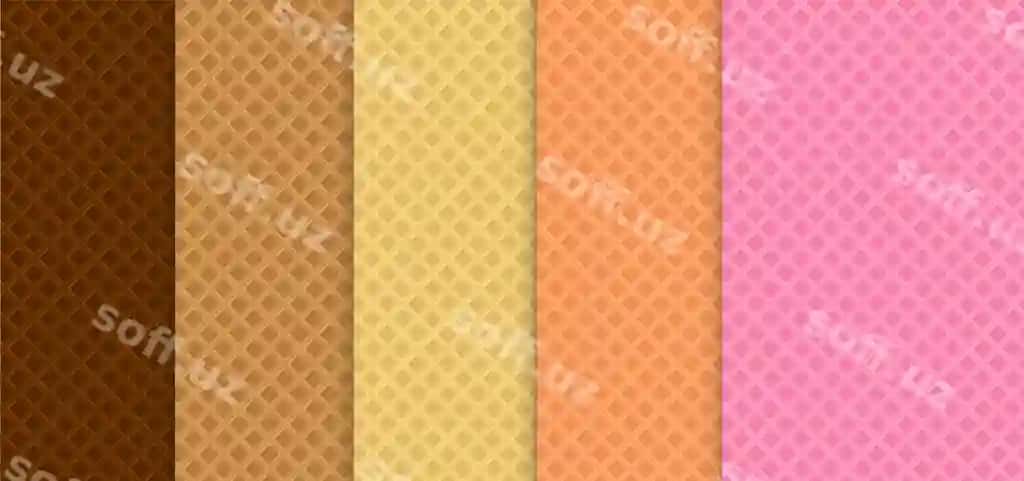 To'plam gofret choksiz naqsh | Collection wafer seamless pattern