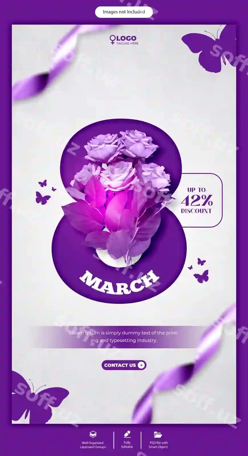 Psd ayollar kuni instagram hikoya shabloni | Psd womens day instagram story template