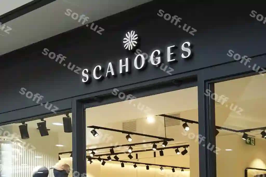 Logo maketi zamonaviy 3D do'kon belgisi | Logo mockup modern 3d store sign