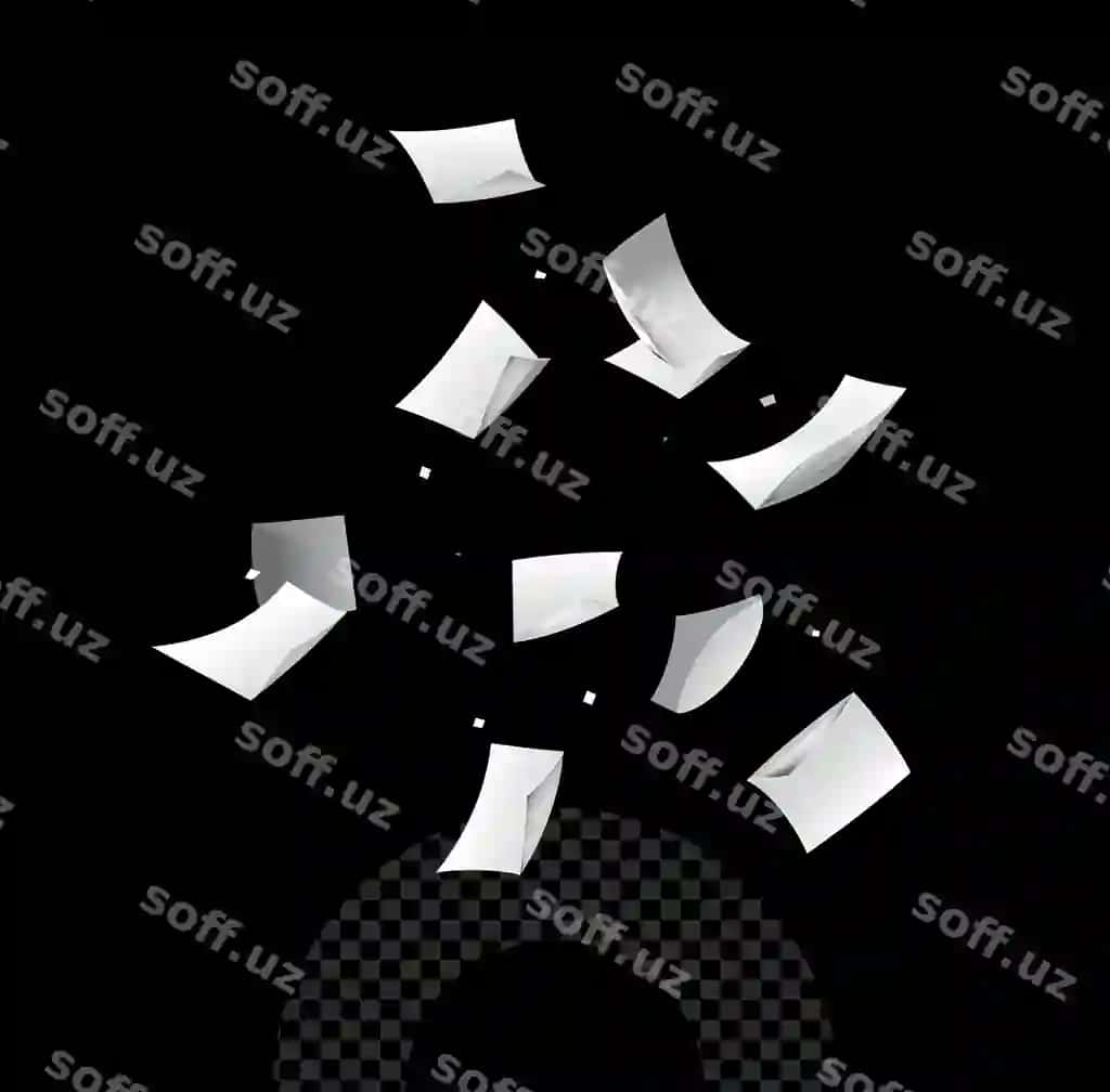 Oq varaq eslatmalari havoda uchuvchi qora fonda | White paper notes flying air black background