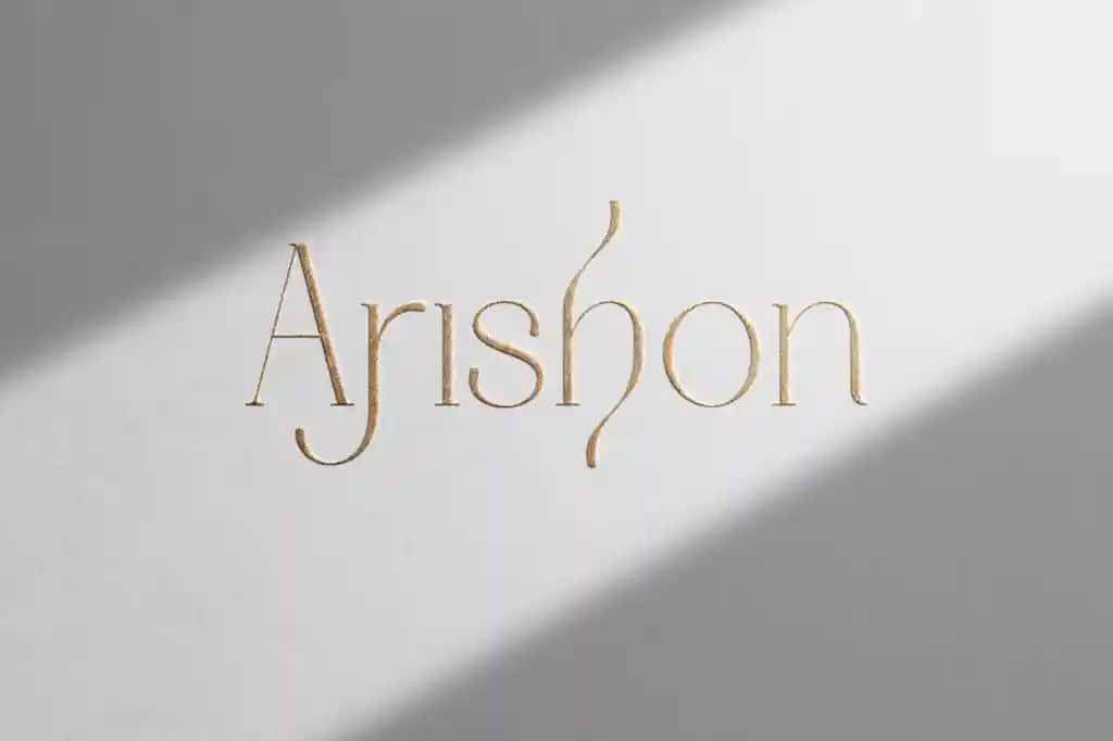 Premium arishon logotipi maketi | Premium arishon logo mockup