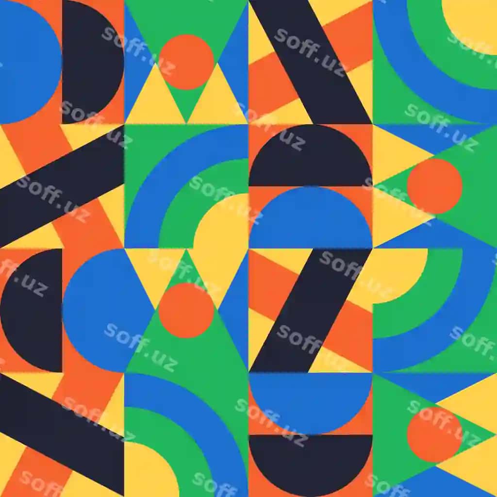 Rangli geometric anqariq naqsh vektor | Colourful geometric abstract pattern vector