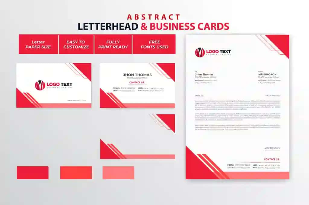 Mavhum blanka biznes kartalari dizayni | Abstract letterhead business cards design
