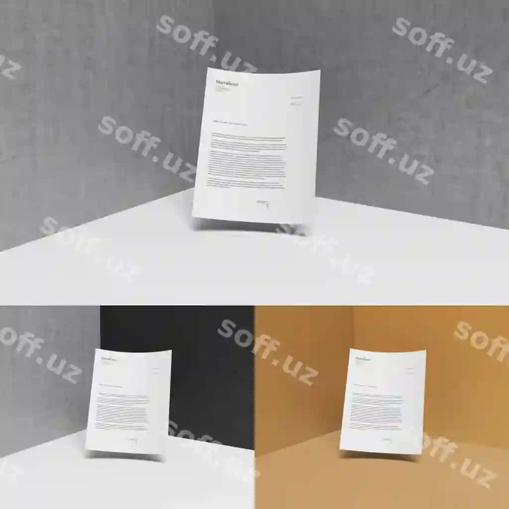 Maktub qadoiyi turli fonlar bilan mock up | Letterhead with different backgrounds mock up