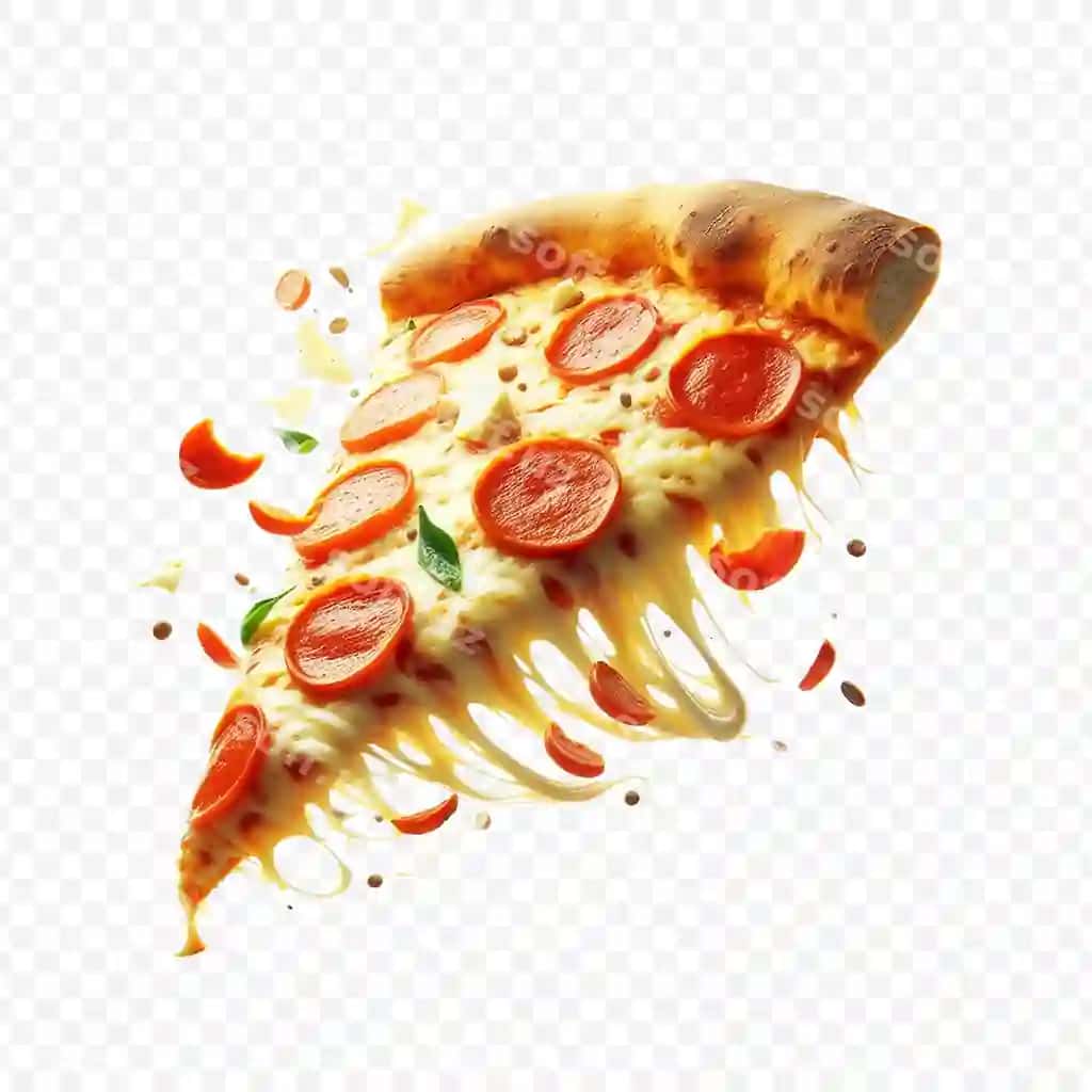 Mazali pizza bo'laklari uchmoqda | Delicious pizza slices flying