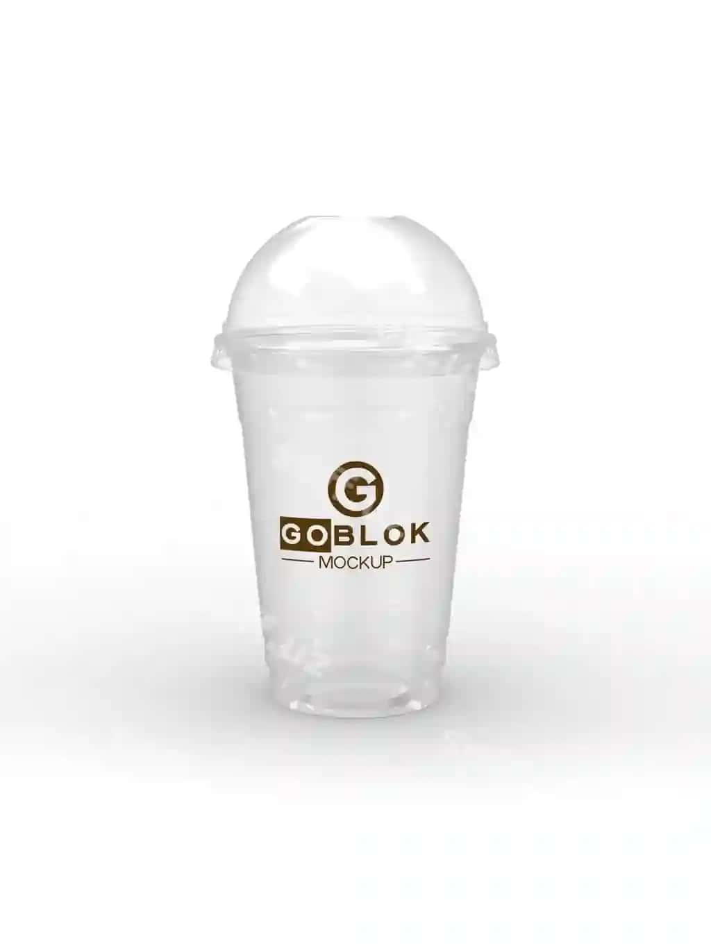 Shaffof plastik sharbat stakanining maketi | Transparent plastic juice cup mockup