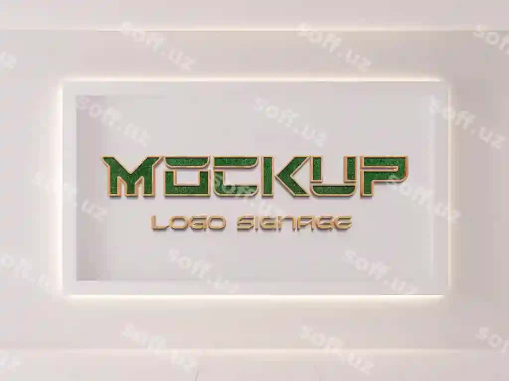Flora logotipi mockupi | Plant sign logo mockup