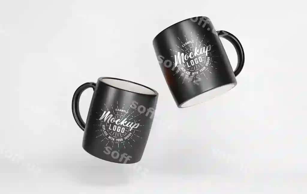 Yaqin rasm choy qozoni ajraltirilgan namunasi | Close up mug mockup isolated
