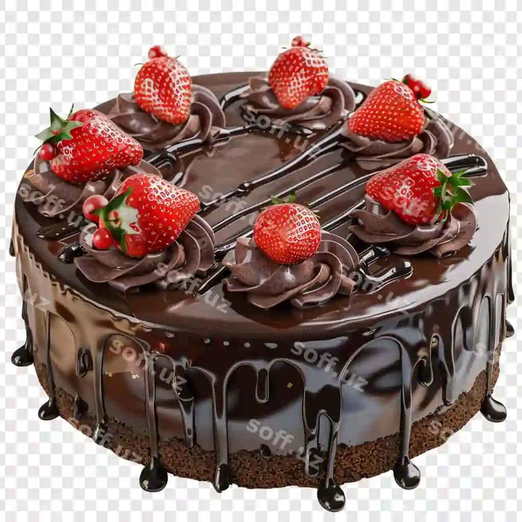 Shokoladli tort qovoq bilan | Chocolate cake with strawberries