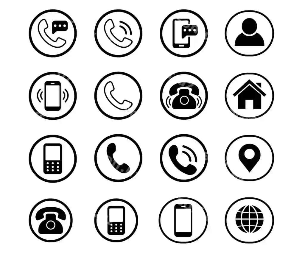 Telefon ikonka komplekti vektor illustratsiyasi | Phone icon set vector illustration