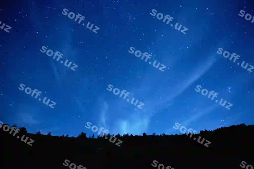 Ko'p yulduzli moviy qorong'u tungi osmon | Blue dark night sky with many stars