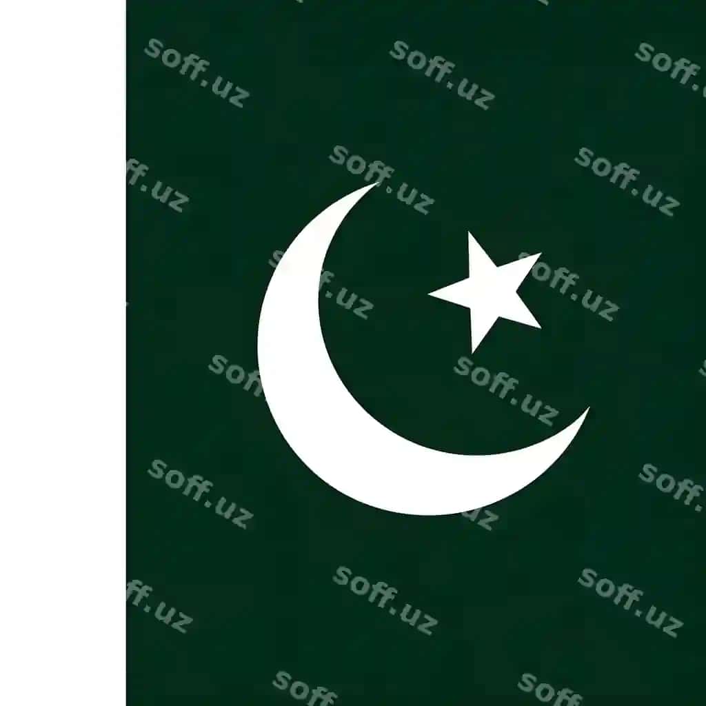 Yarim yulduzli yashil bayroq | Green flag with crescent star it