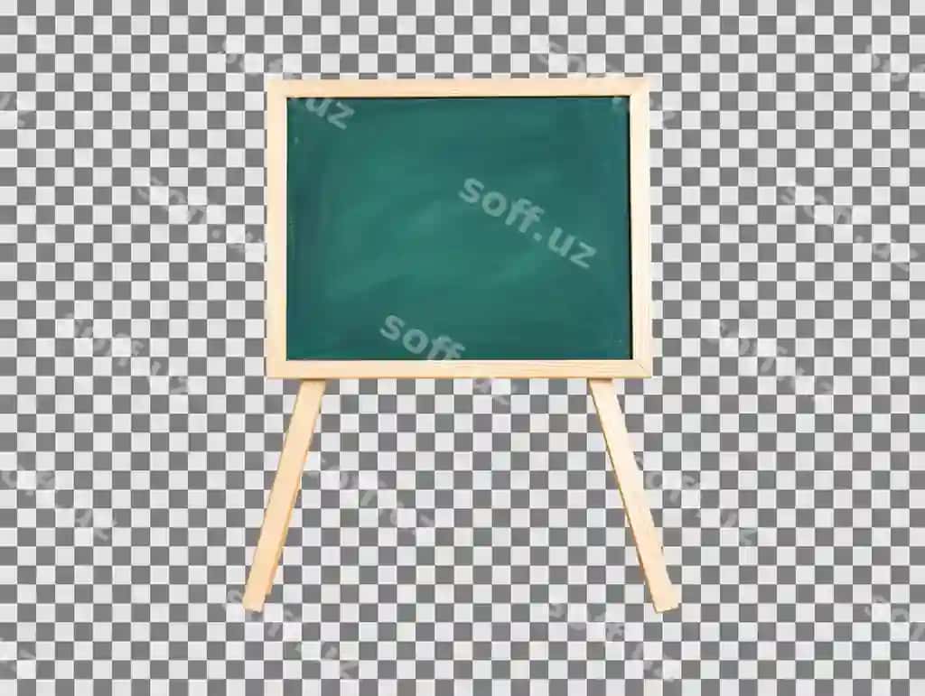 Yog'och oyoqli yashil doska | Green chalkboard with wooden legs