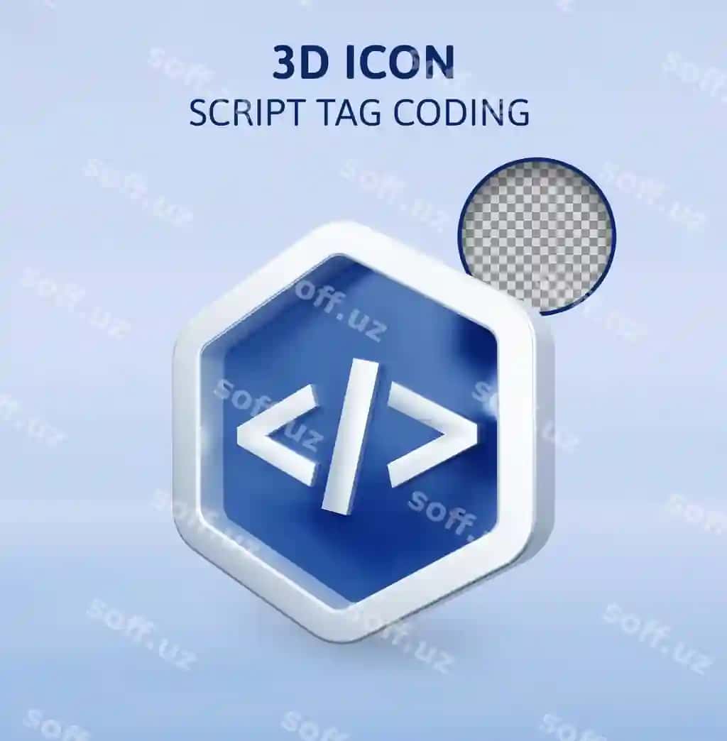 Skript tegi kodlash 3D rendering illustratsiyasi | Script tag coding 3d rendering illustration