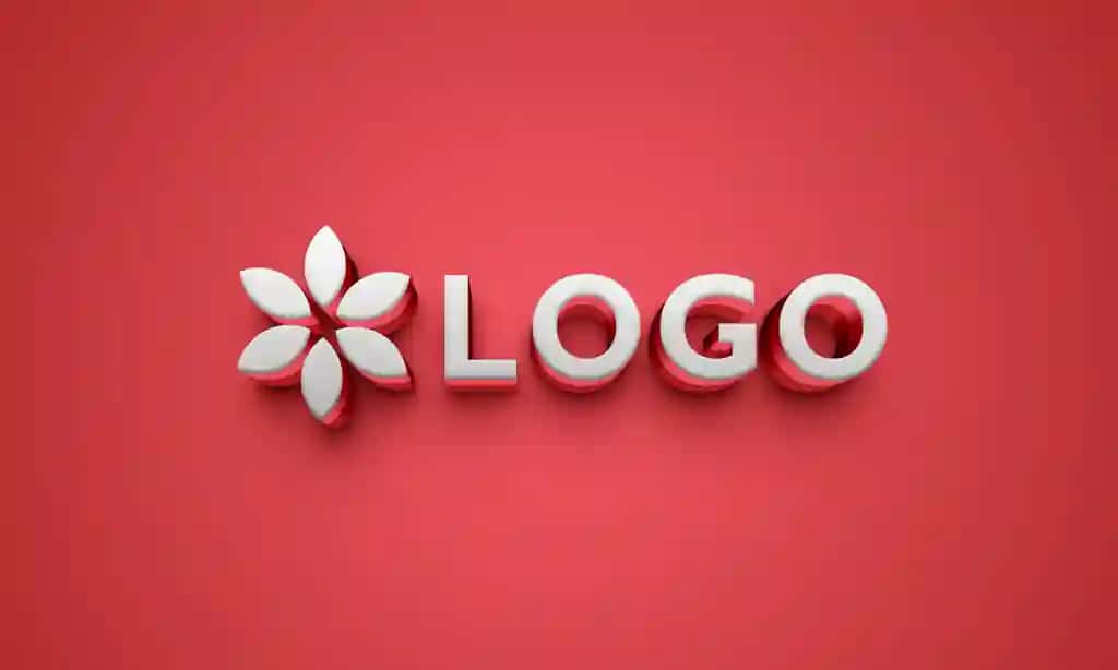 Haqiqiy premium toza oddiy korporativ 3D bepul tahrirlanadigan logotip maketi | Realistic premium clean simple corporate 3d free editable logo mockup