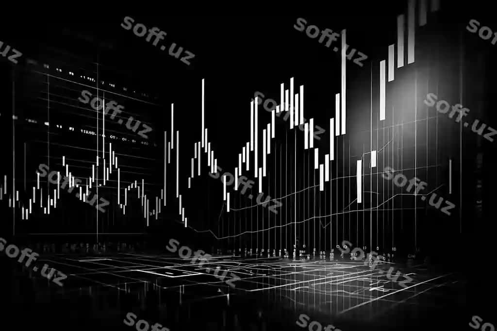 Moliyaviy aktsiyalar bozori grafik texnologiyasi abstrakt fon | Financial stock market graph technology abstract background