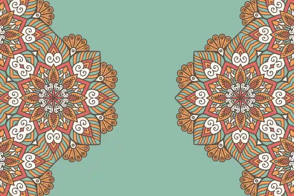 Hashamatli bezakli mandala dizayni fonida oltin rang vektori | Luxury ornamental mandala design background gold color vector