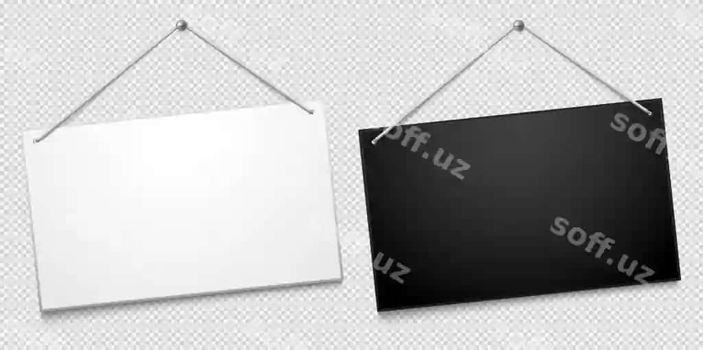Oq qora do'kon eshigidagi tabelalar osilgan tirnoqli shaffof | White black shop door signboards hanging nail isolated transparent
