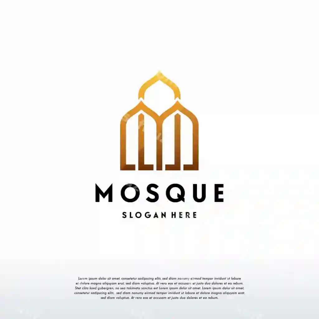 Hashmli masjid logotipi shabloni dizayn vektori Islomi logotipi shabloni | Luxury mosque logo template design vector islamic logo template
