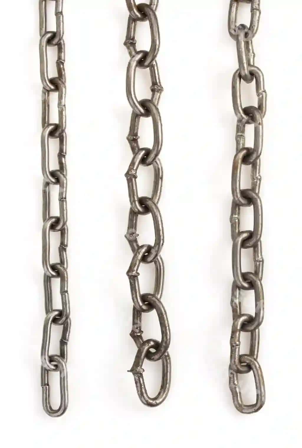 Metal zincak ajraltirilgan oq devorda | Metal chain isolated white wall